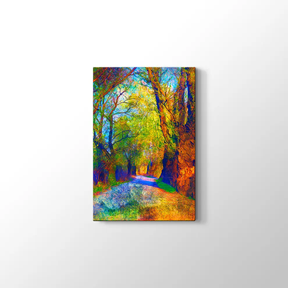 Orman ve Sonbahar Kanvas Tablo