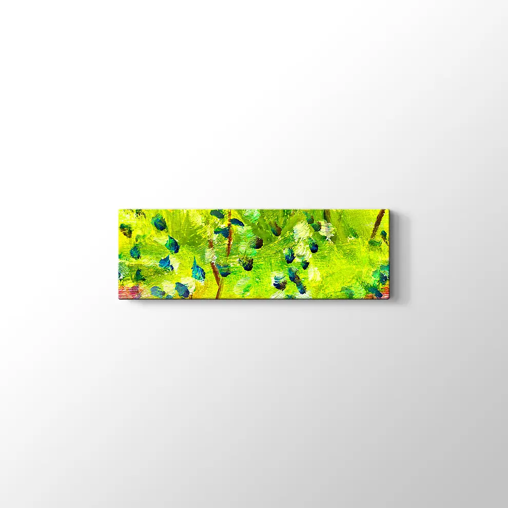 Makro Yeşil Yağlı Boya Kanvas Tablo