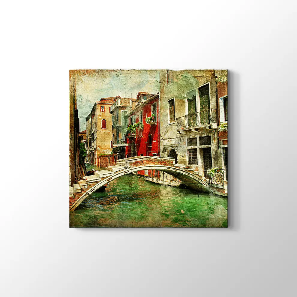 Venedik Köprü Kanvas Tablo