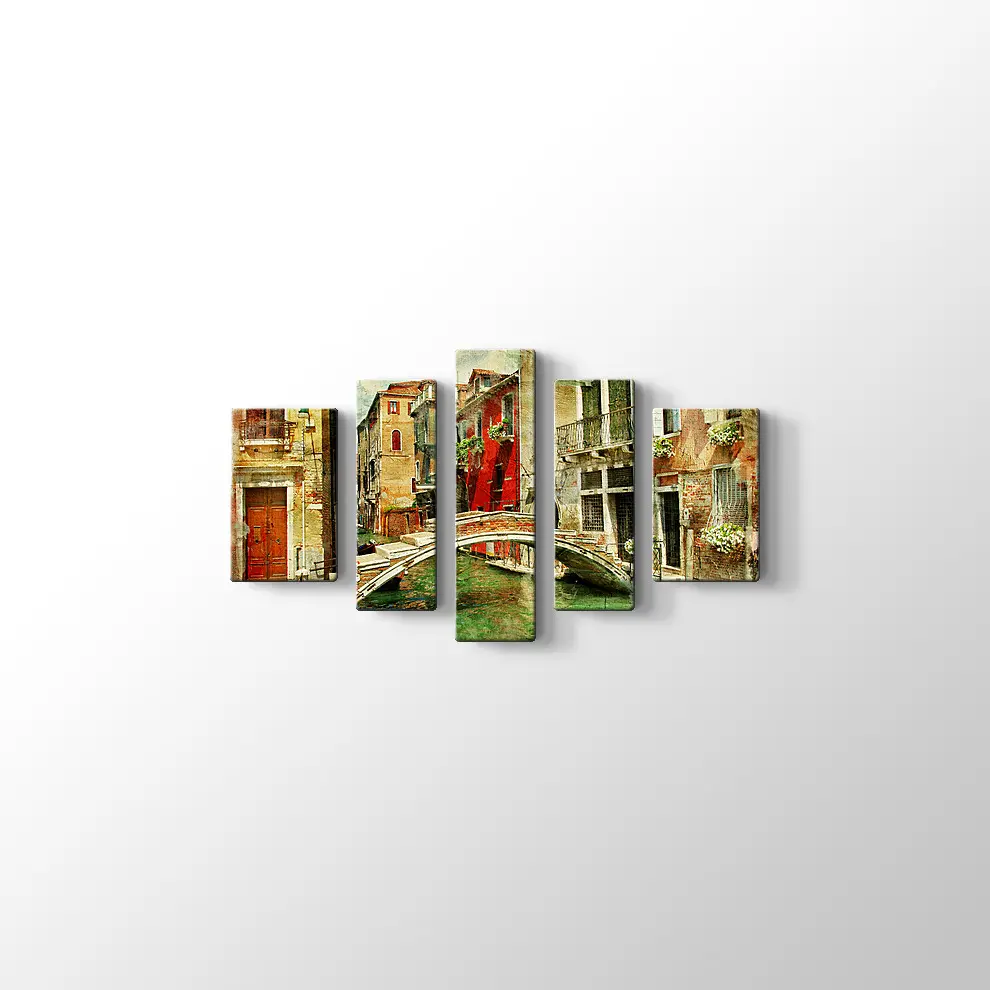 Venedik Köprü Kanvas Tablo