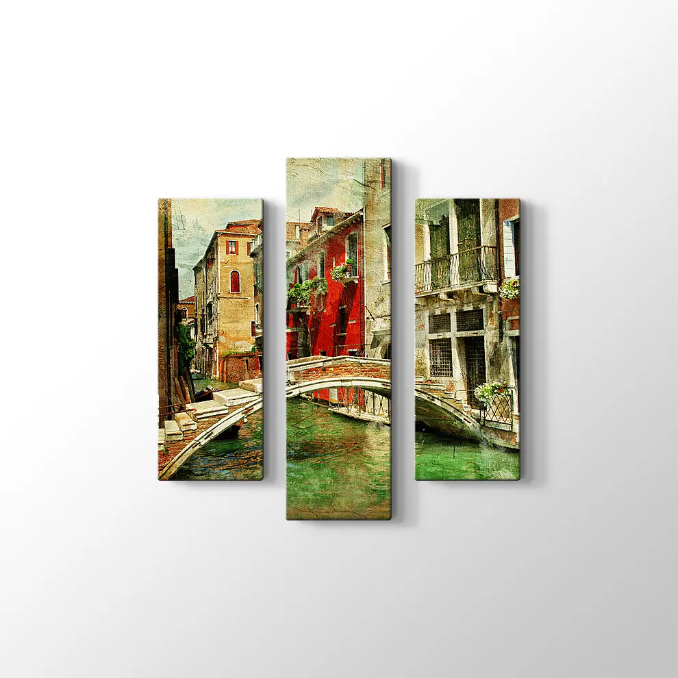 Venedik Köprü Kanvas Tablo