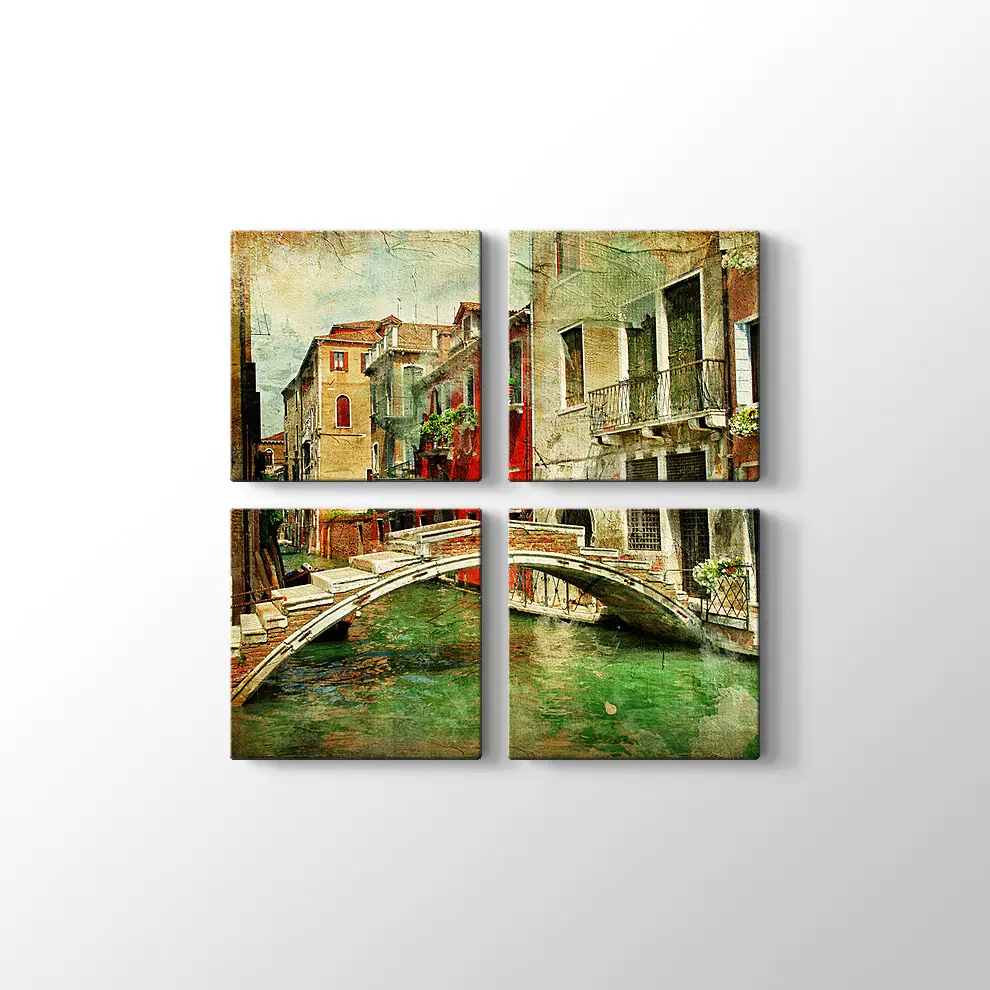 Venedik Köprü Kanvas Tablo