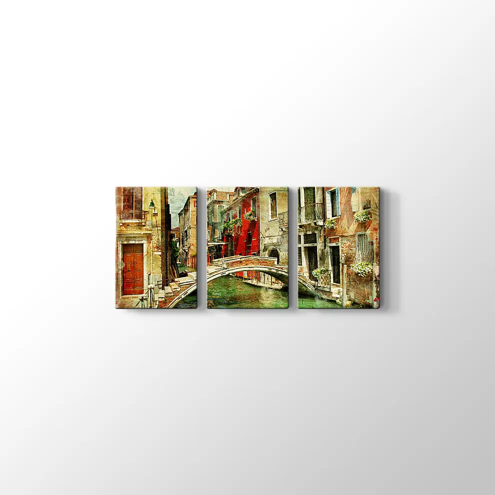 Venedik Köprü Kanvas Tablo