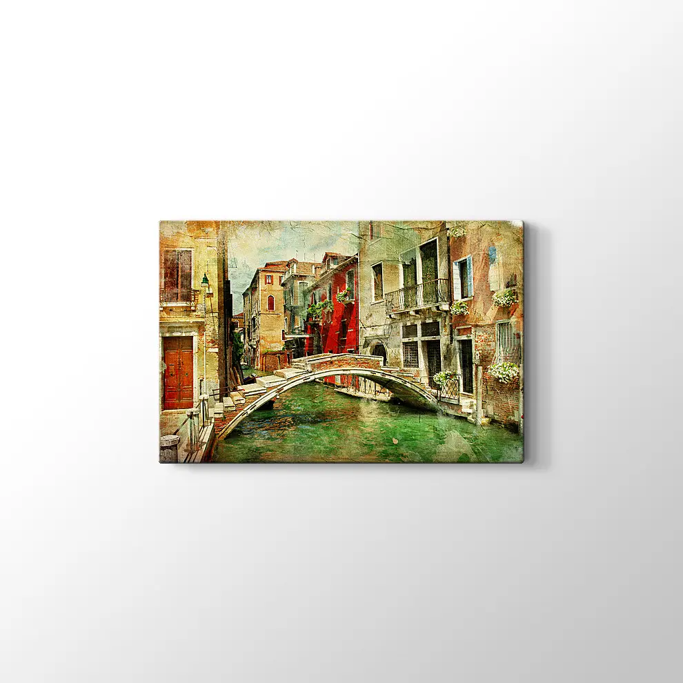 Venedik Köprü Kanvas Tablo