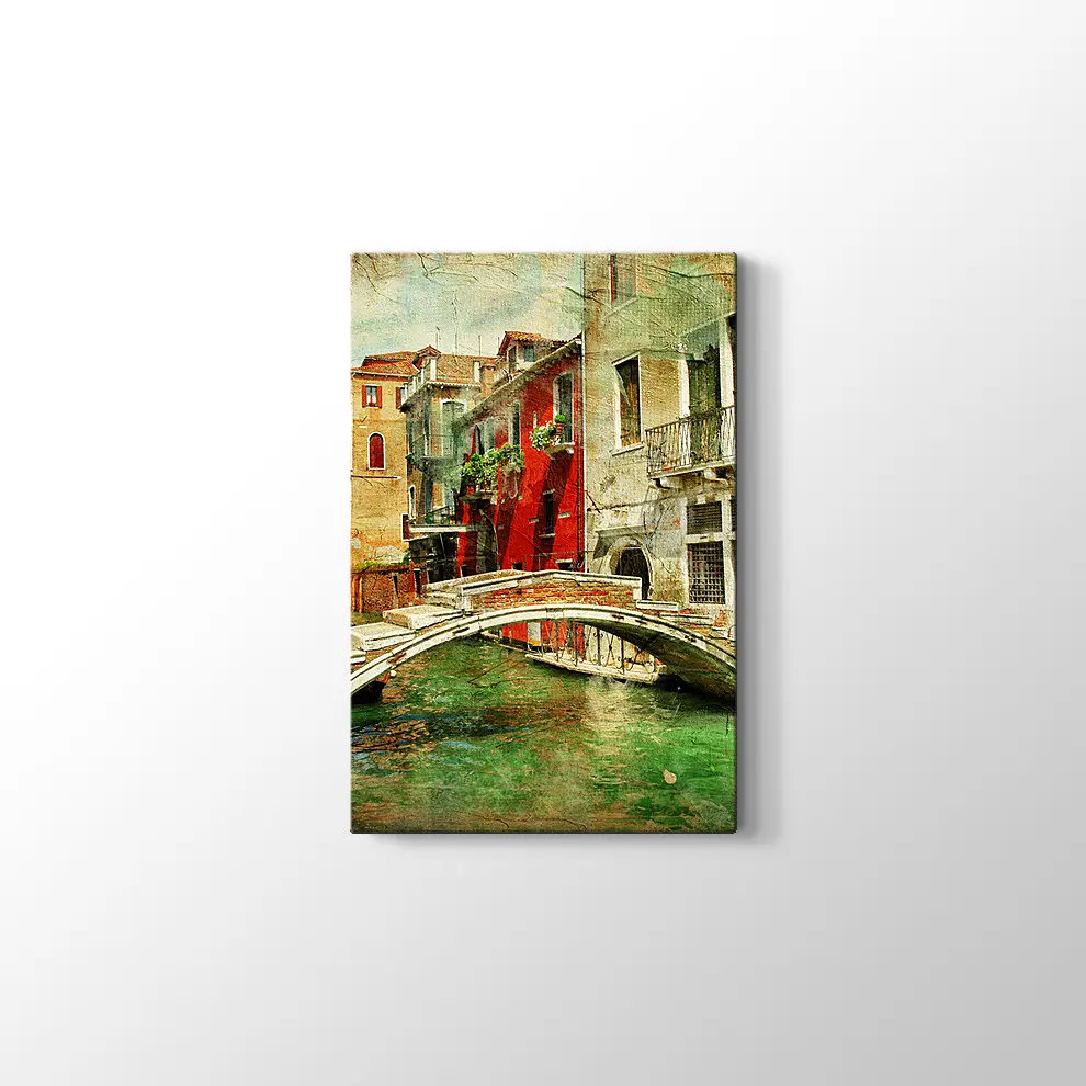 Venedik Köprü Kanvas Tablo