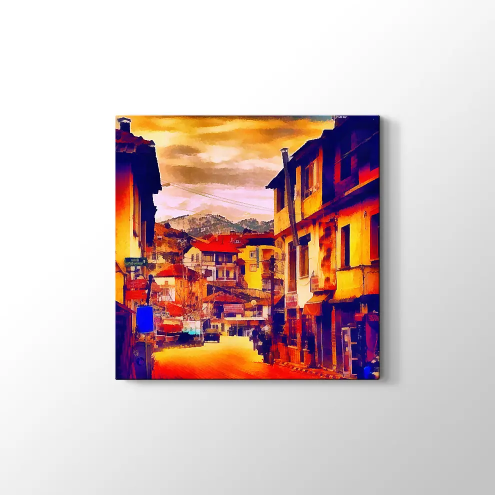 Avrupa Caddesi Kanvas Tablo