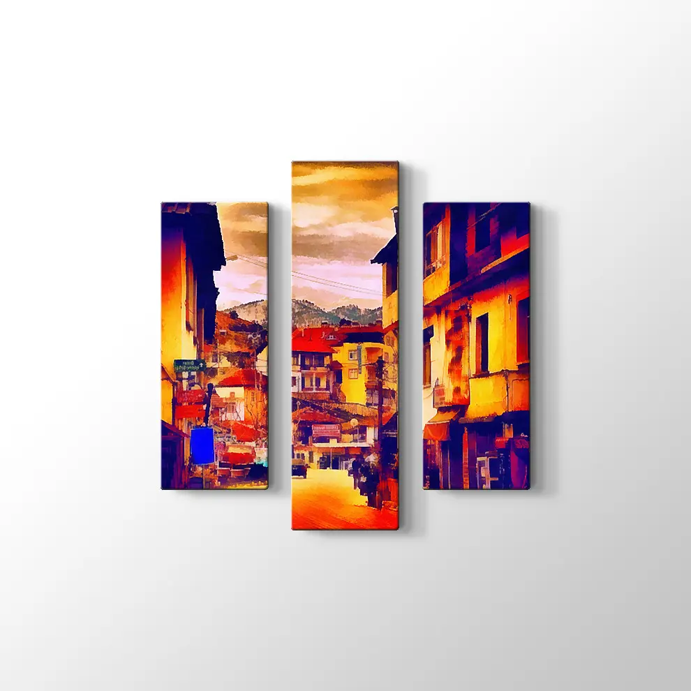 Avrupa Caddesi Kanvas Tablo