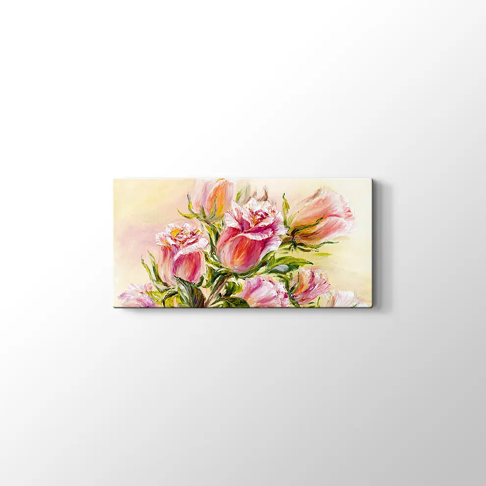 Yağlıboya Gül Kanvas Tablo