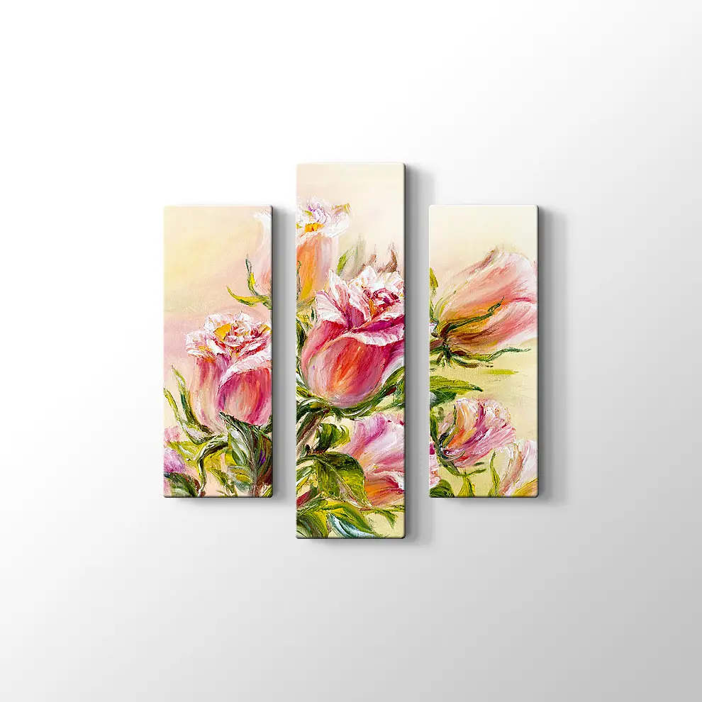 Yağlıboya Gül Kanvas Tablo