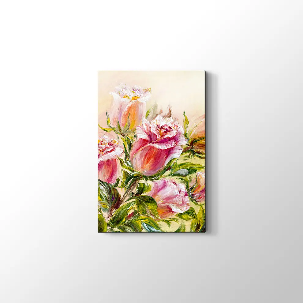 Yağlıboya Gül Kanvas Tablo