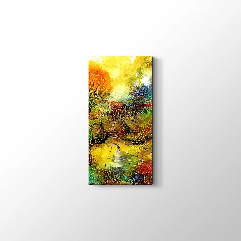 Ormanda Sonbahar Kanvas Tablo