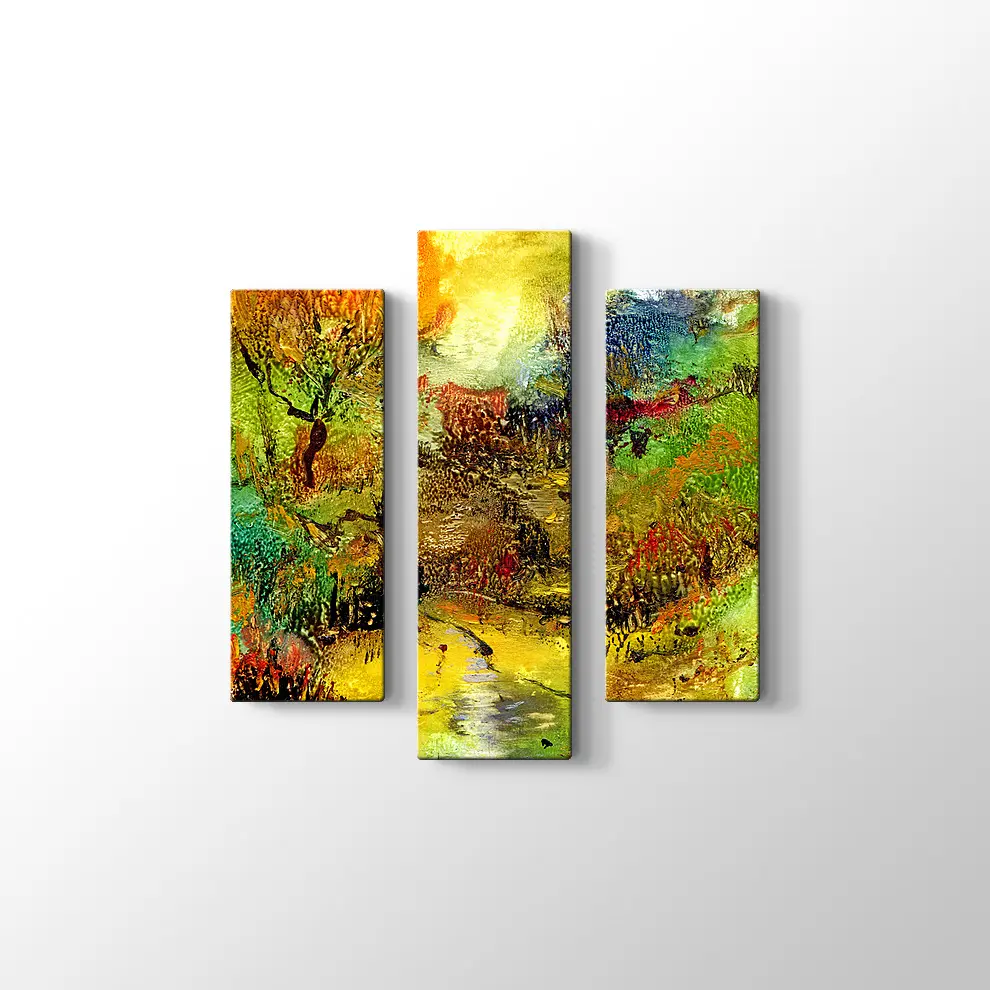 Ormanda Sonbahar Kanvas Tablo