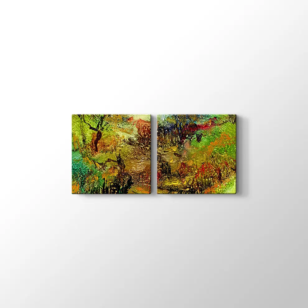 Ormanda Sonbahar Kanvas Tablo