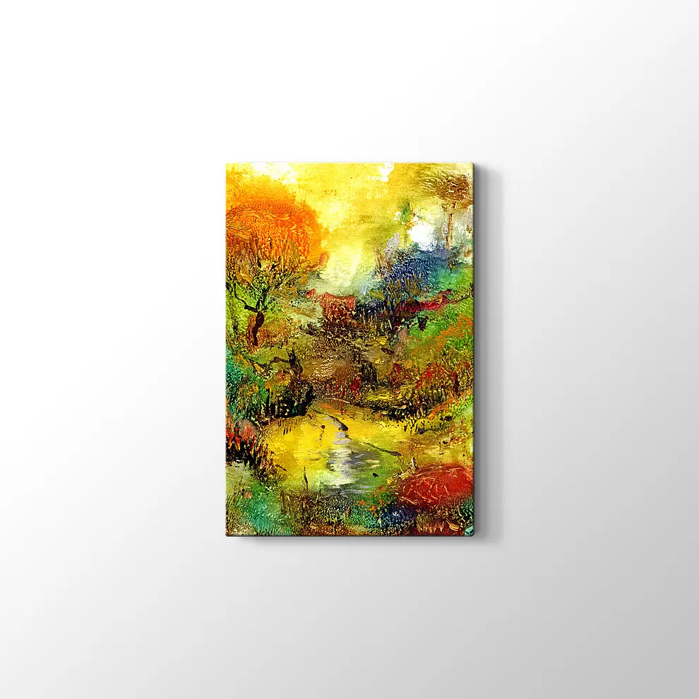 Ormanda Sonbahar Kanvas Tablo