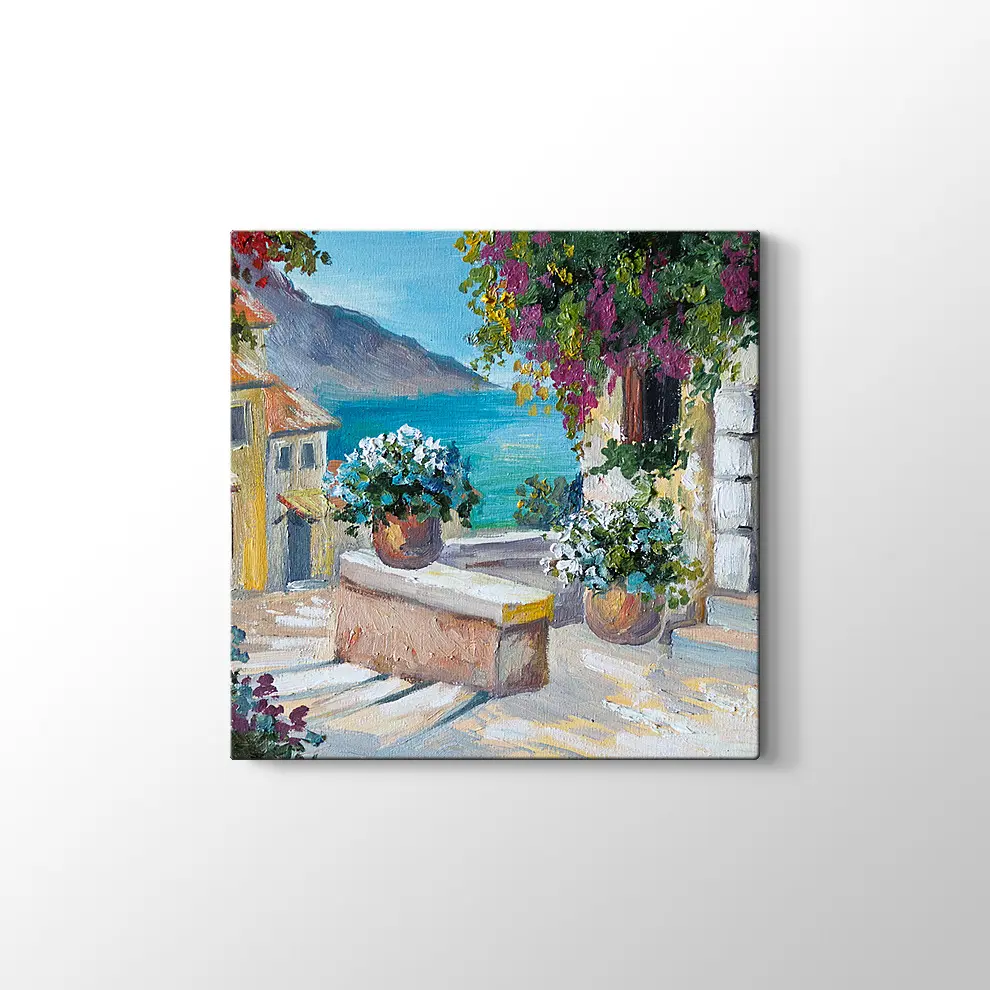 Bodrum Sokakları Kanvas Tablo