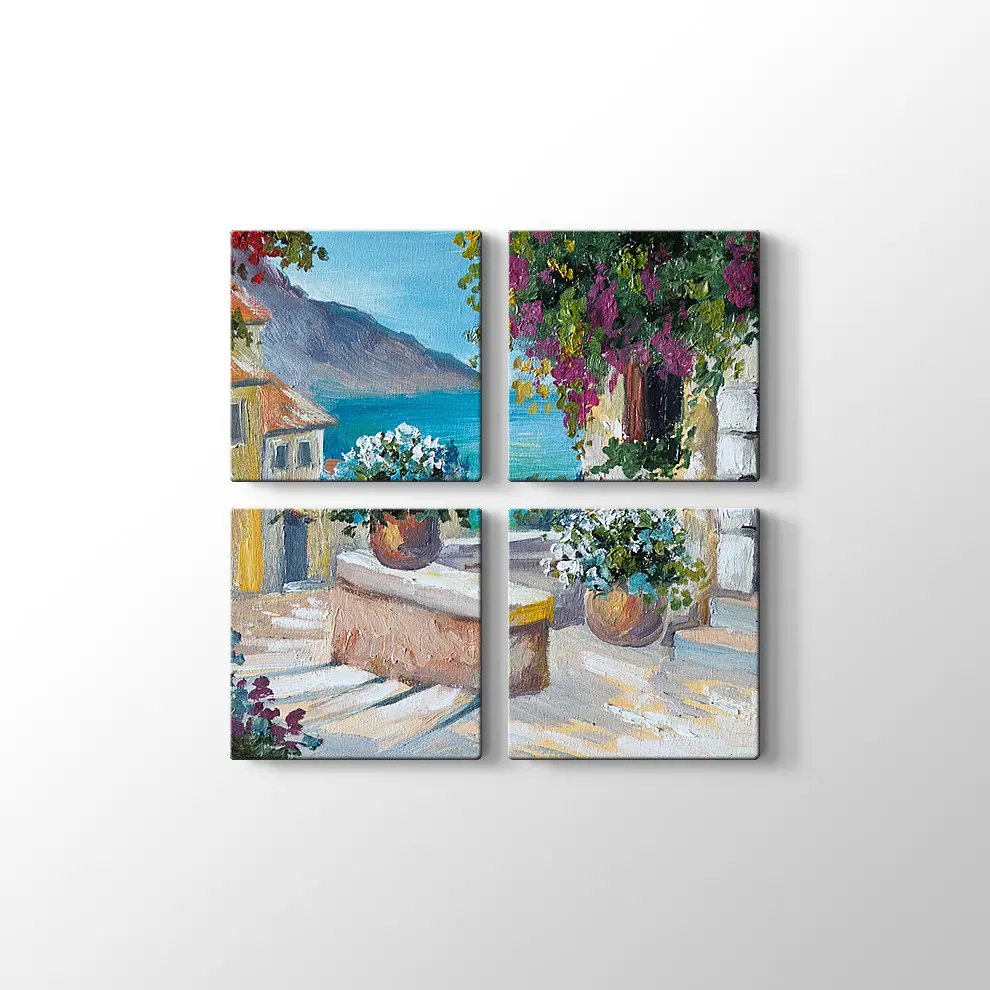 Bodrum Sokakları Kanvas Tablo