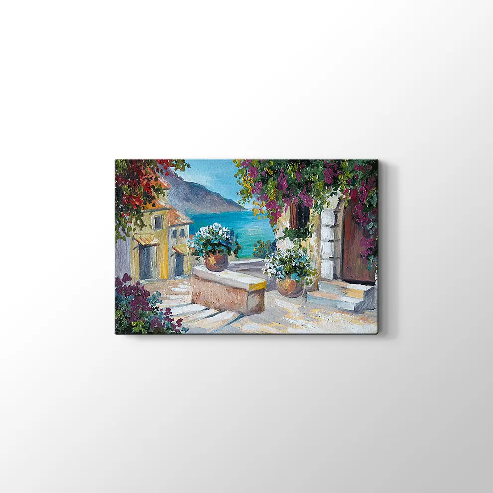 Bodrum Sokakları Kanvas Tablo