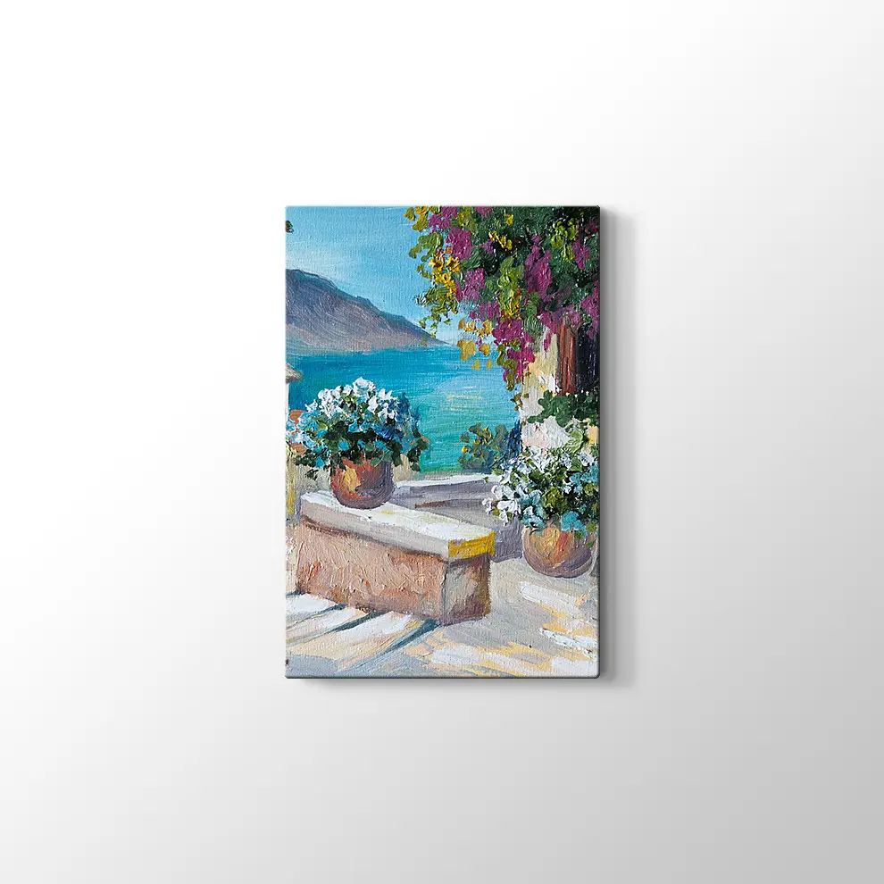 Bodrum Sokakları Kanvas Tablo