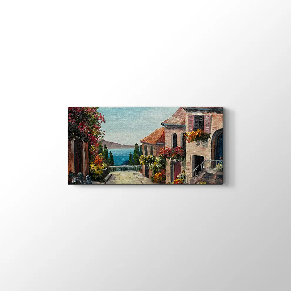 Denize Yakın Ev Kanvas Tablo