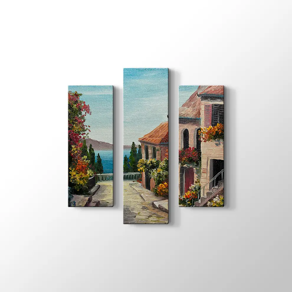 Denize Yakın Ev Kanvas Tablo