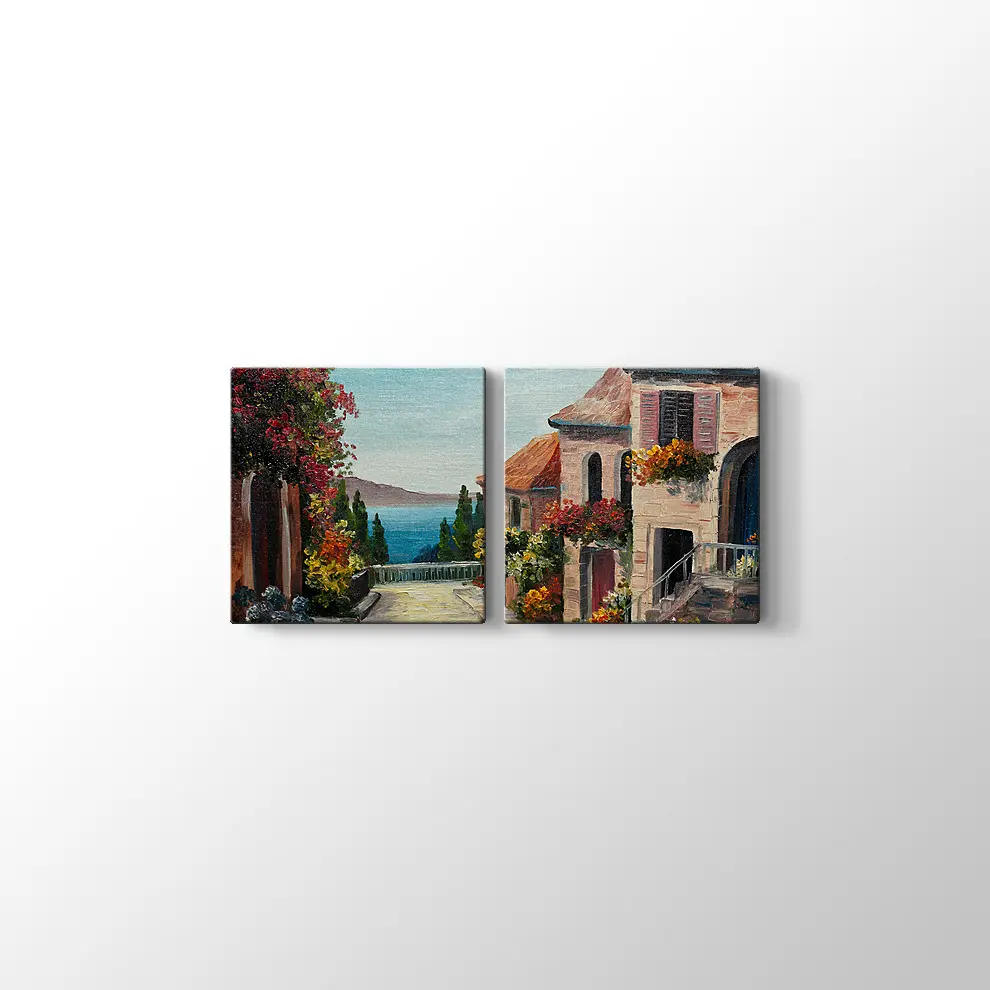 Denize Yakın Ev Kanvas Tablo