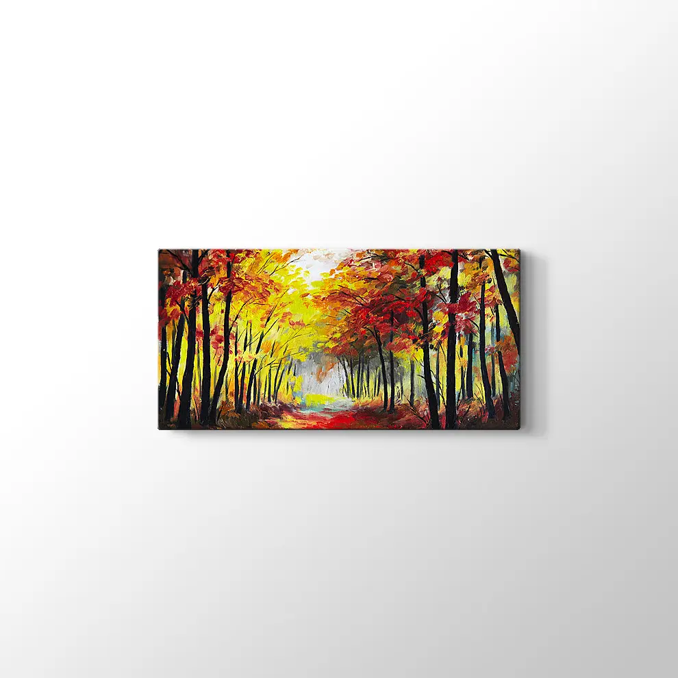 Sonbahar Ormanı Kanvas Tablo