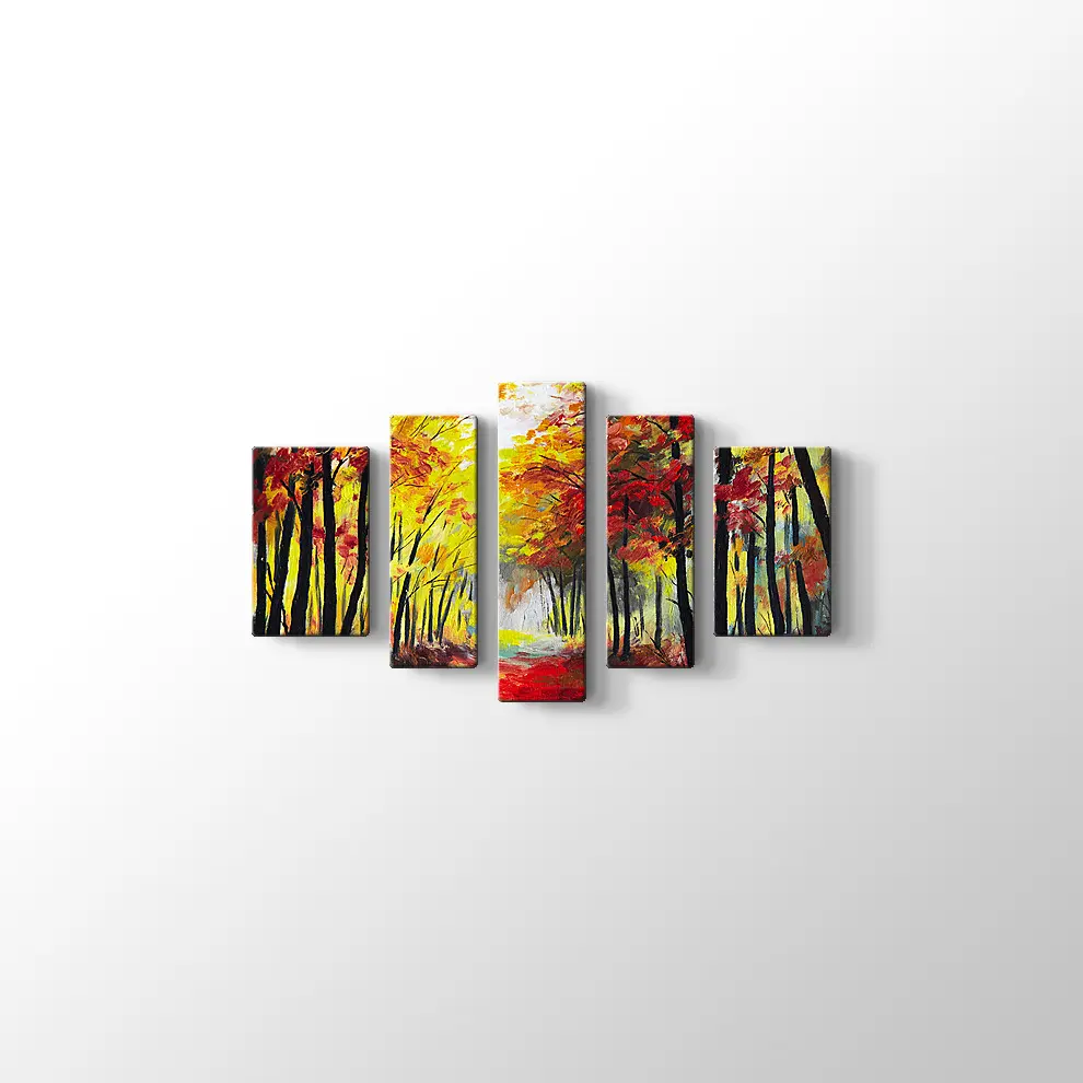 Sonbahar Ormanı Kanvas Tablo