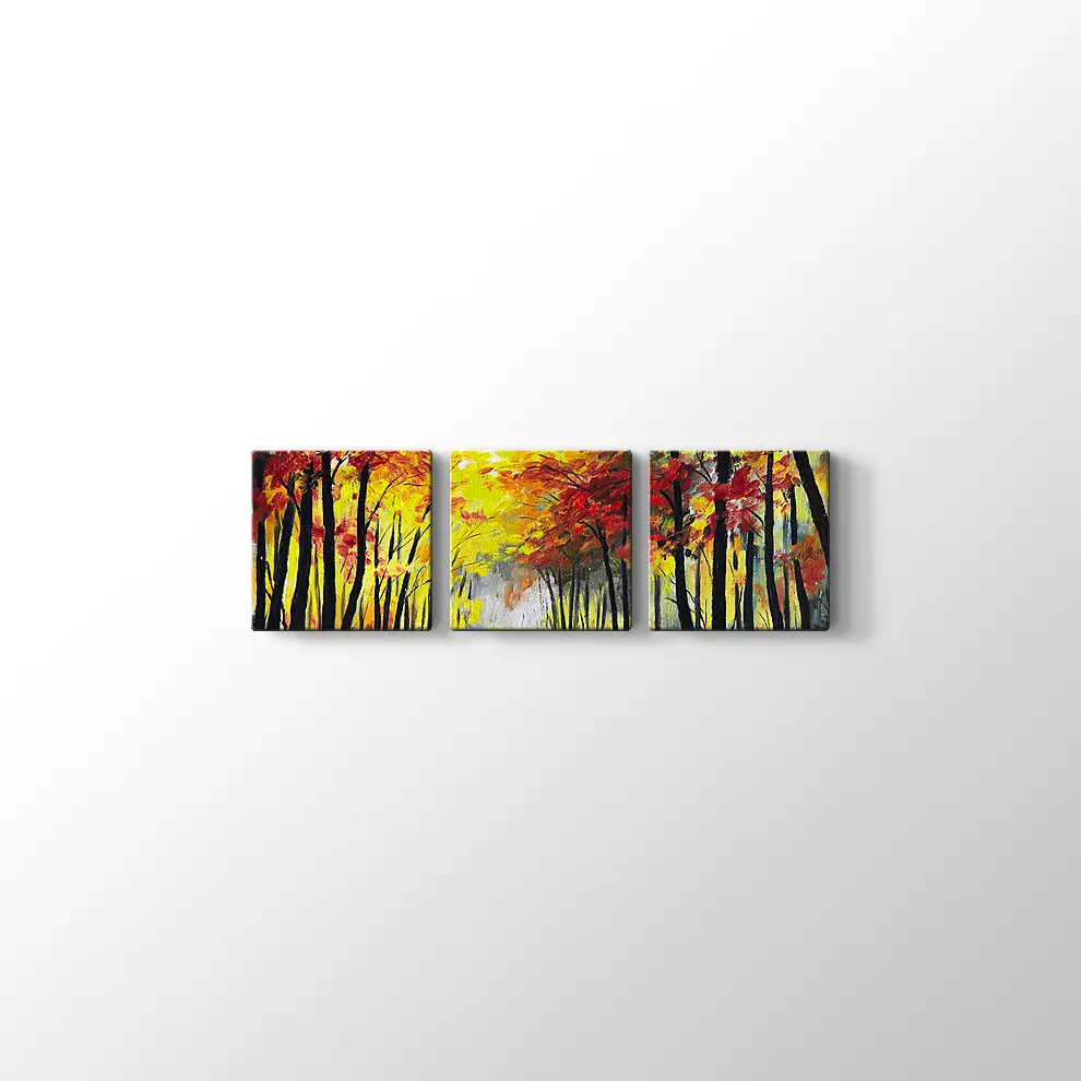 Sonbahar Ormanı Kanvas Tablo
