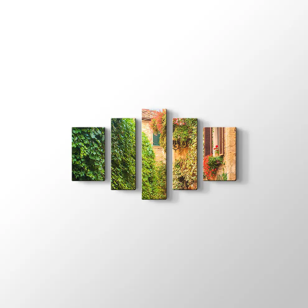 İtalya Ortaçağ Sokakları Kanvas Tablo