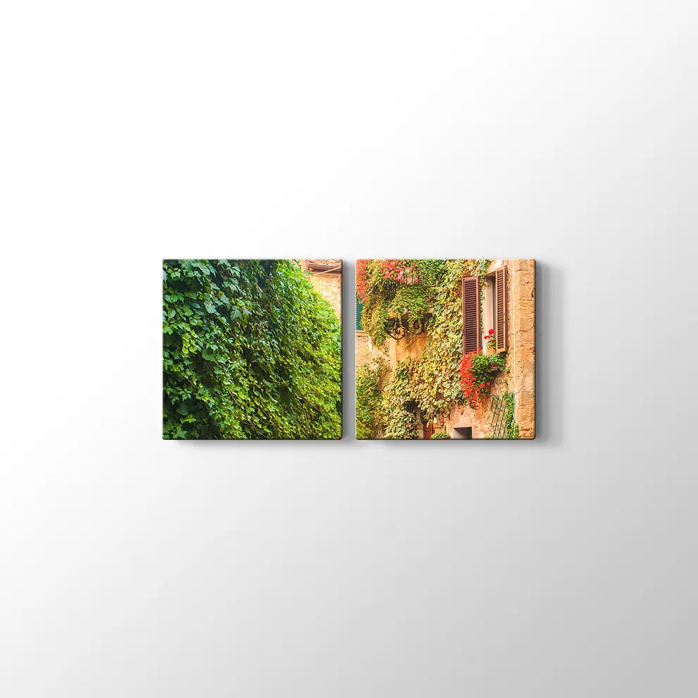 İtalya Ortaçağ Sokakları Kanvas Tablo