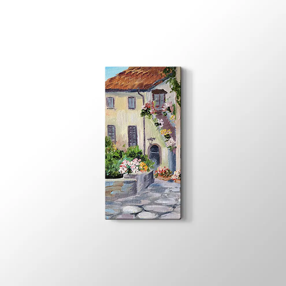 Sahil Kasabasında Yaz Kanvas Tablo