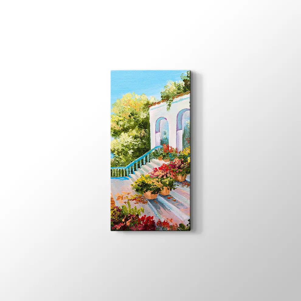 Sahil Kasabası Kanvas Tablo