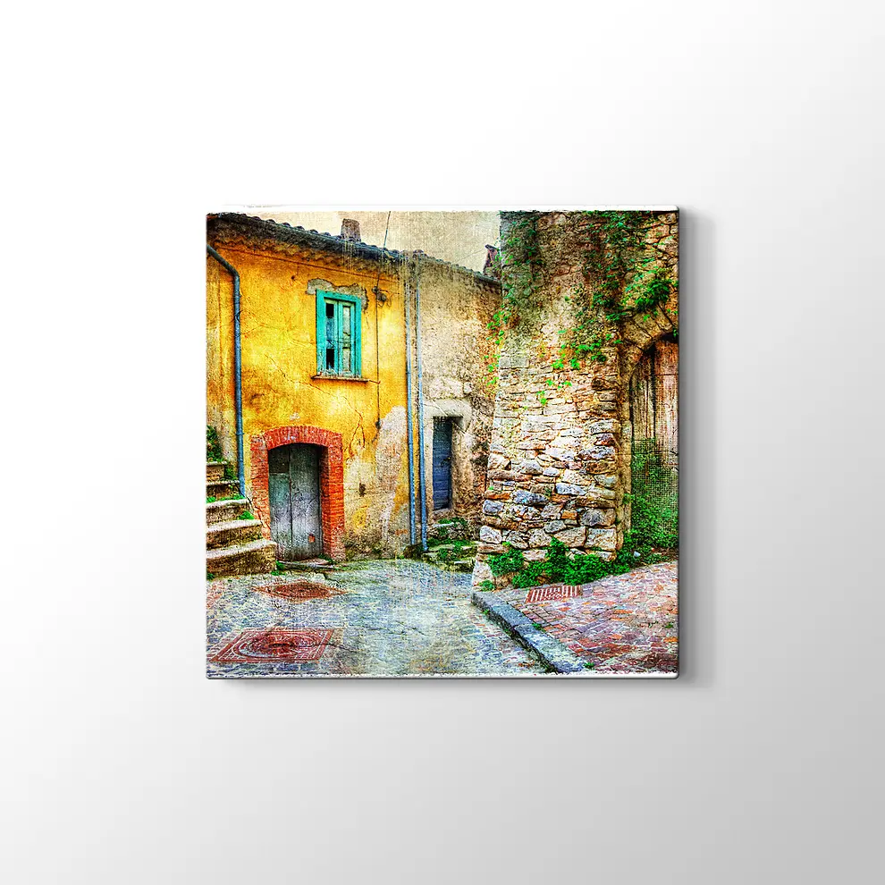 Eski Köy Evi Kanvas Tablo