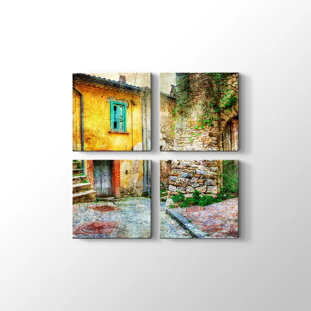 Eski Köy Evi Kanvas Tablo