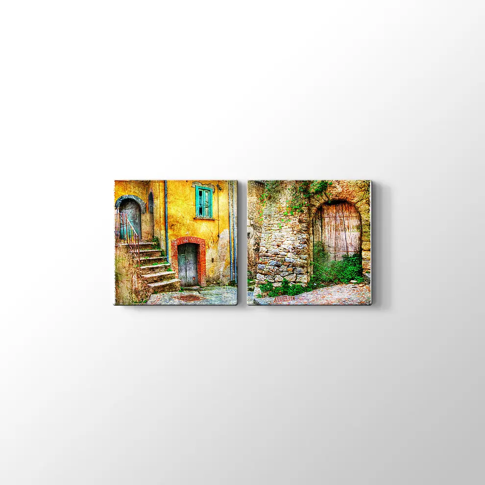 Eski Köy Evi Kanvas Tablo