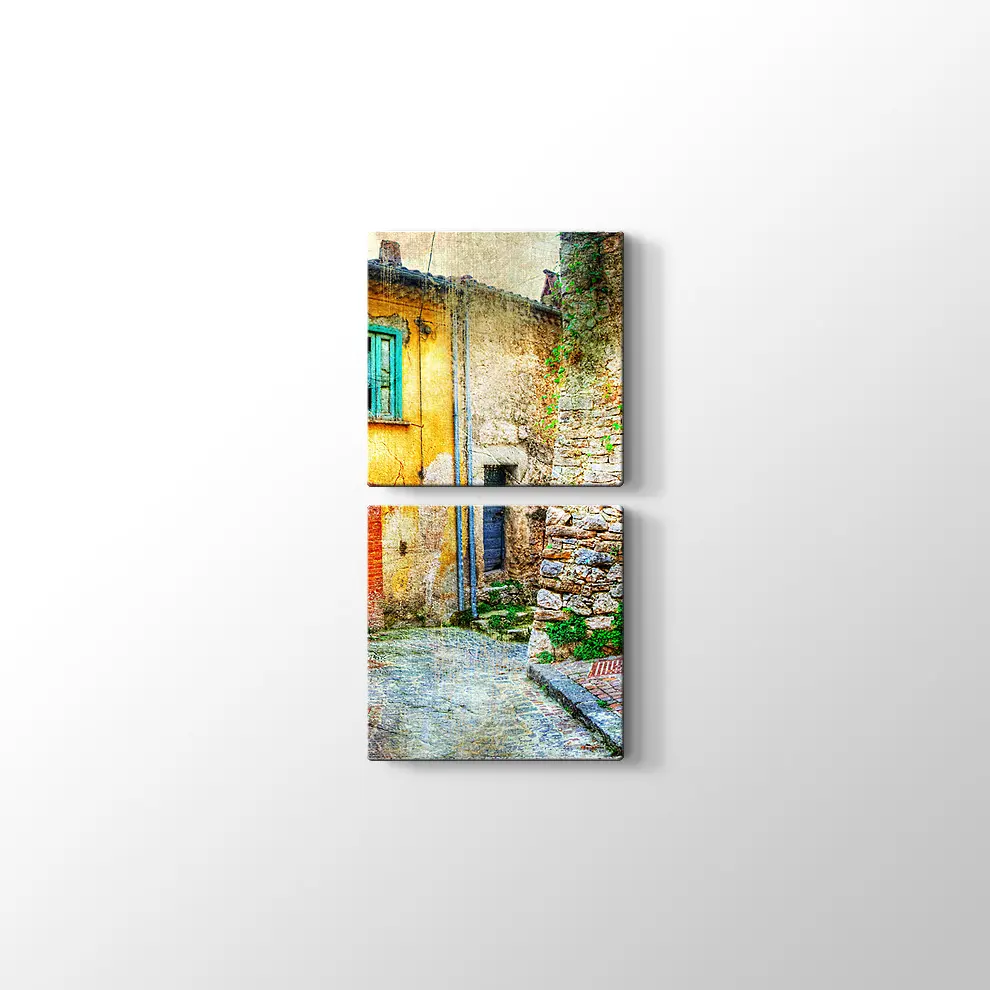 Eski Köy Evi Kanvas Tablo