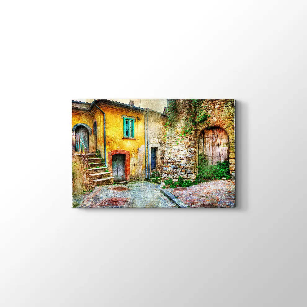 Eski Köy Evi Kanvas Tablo