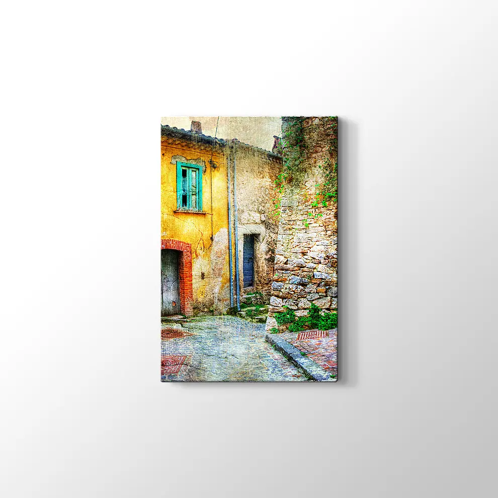 Eski Köy Evi Kanvas Tablo