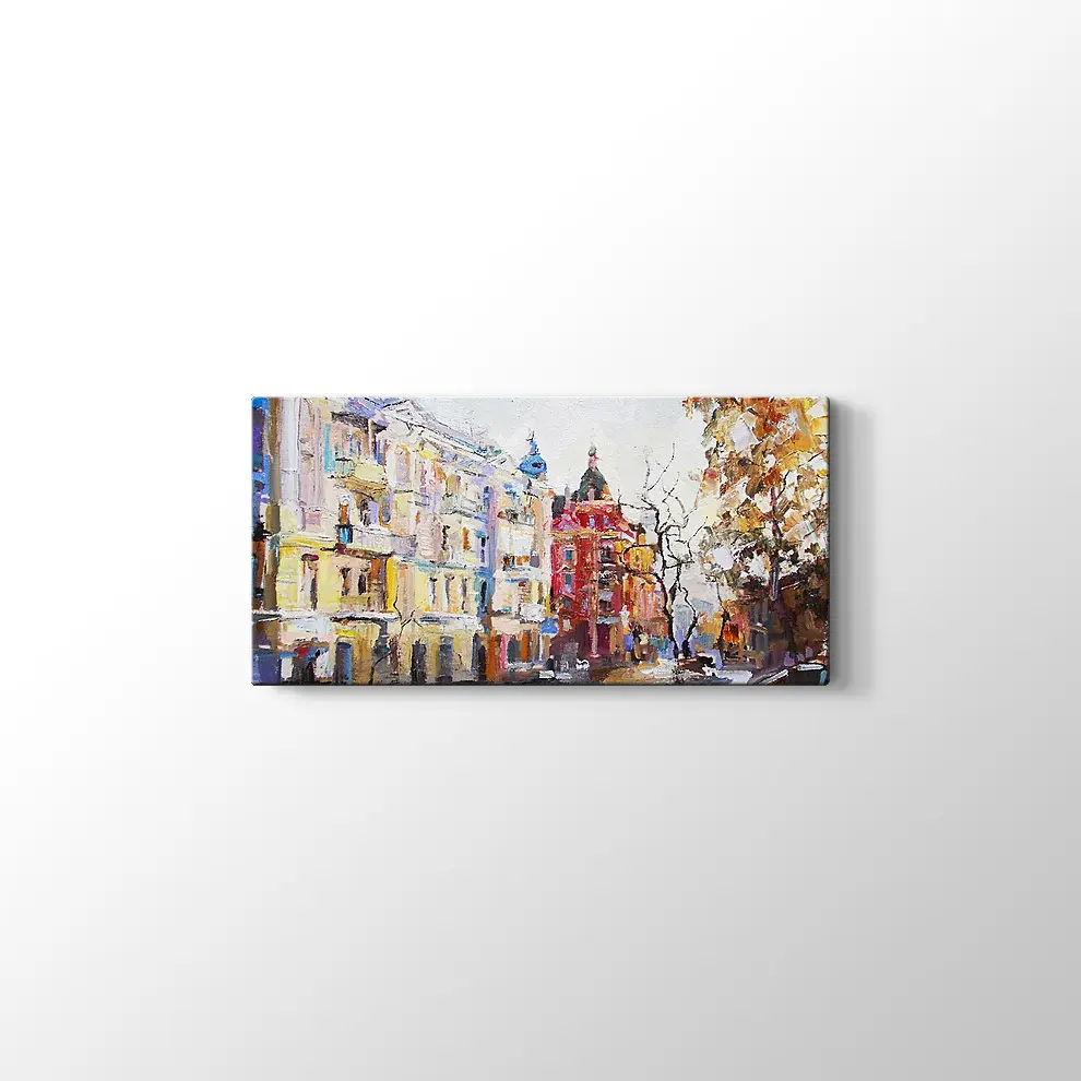 Yağlıboya Şehir Manzarası Tablo