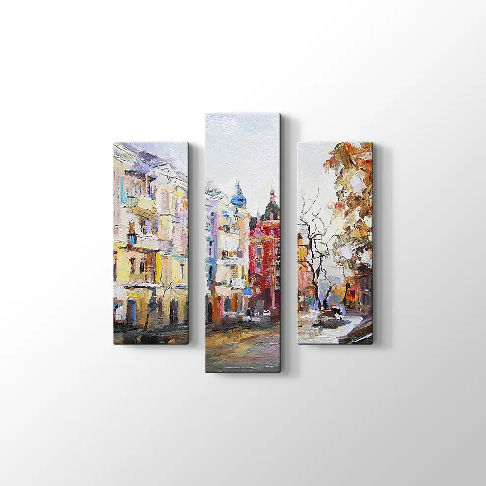 Yağlıboya Şehir Manzarası Tablo