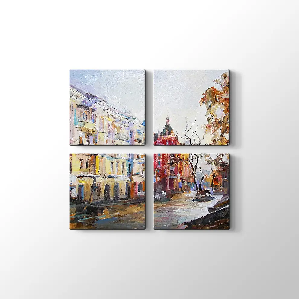 Yağlıboya Şehir Manzarası Tablo