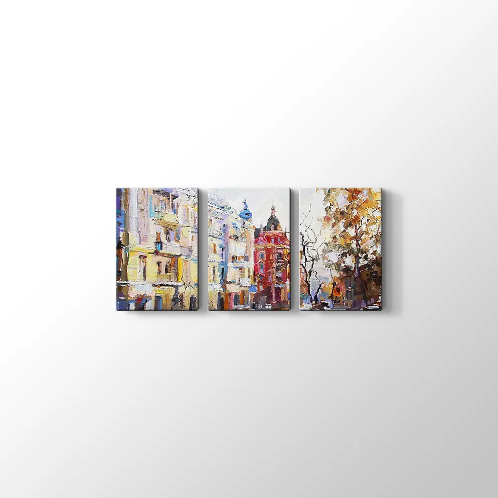 Yağlıboya Şehir Manzarası Tablo