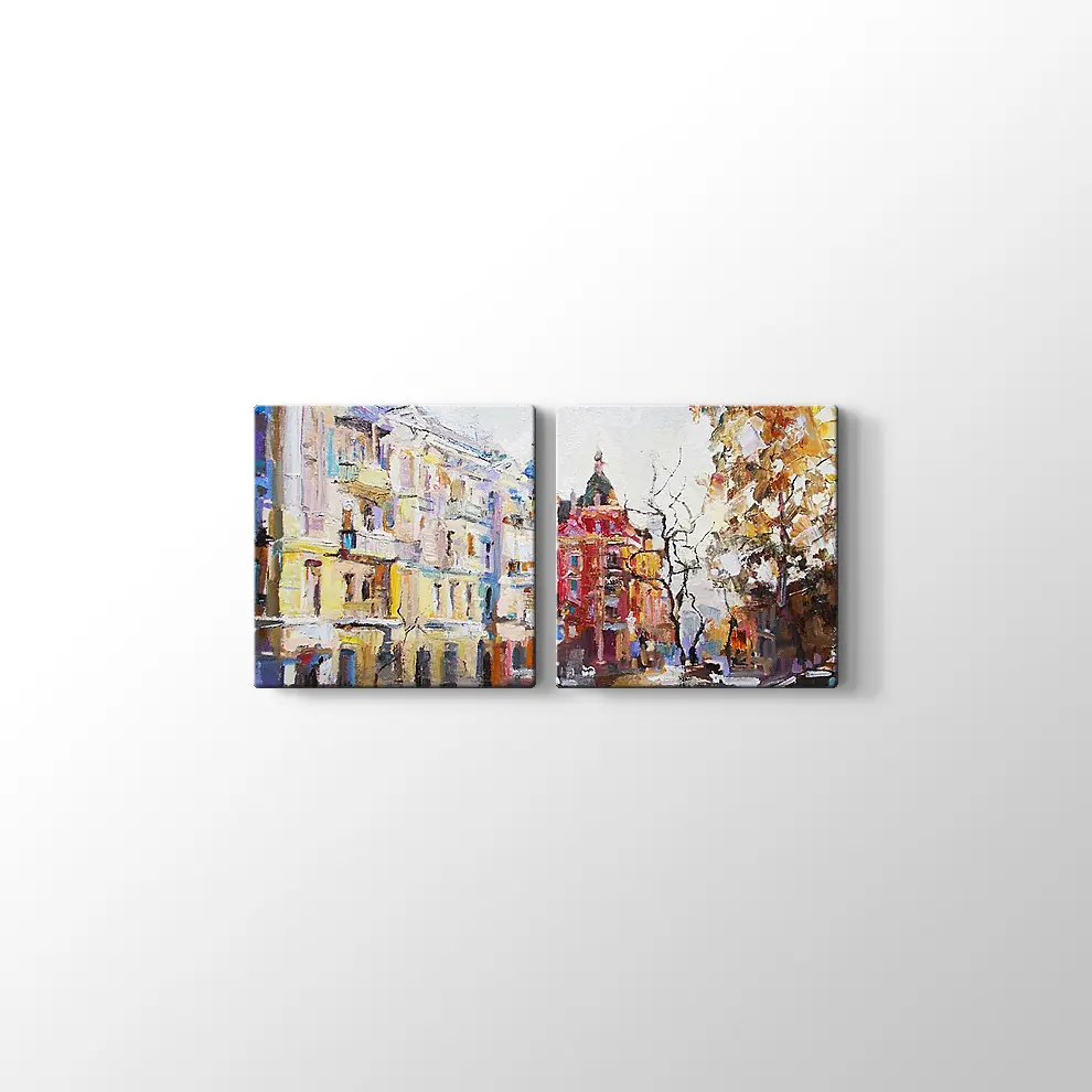 Yağlıboya Şehir Manzarası Tablo