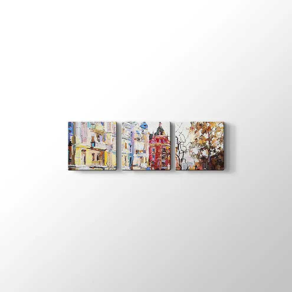 Yağlıboya Şehir Manzarası Tablo