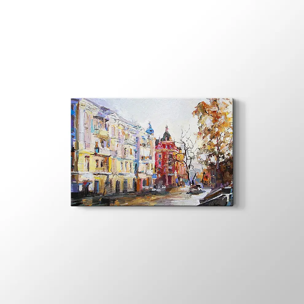 Yağlıboya Şehir Manzarası Tablo