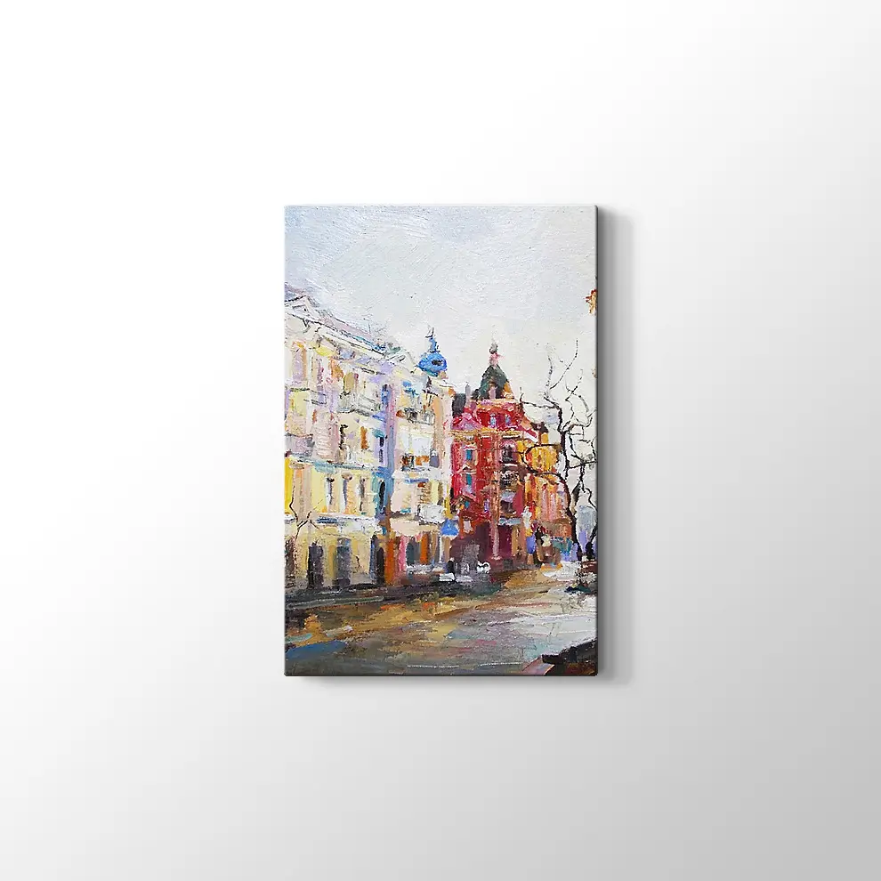 Yağlıboya Şehir Manzarası Tablo