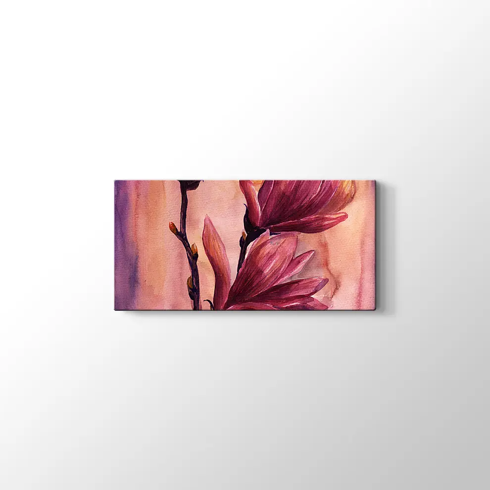 Suluboya Çiçekler Kanvas Tablo