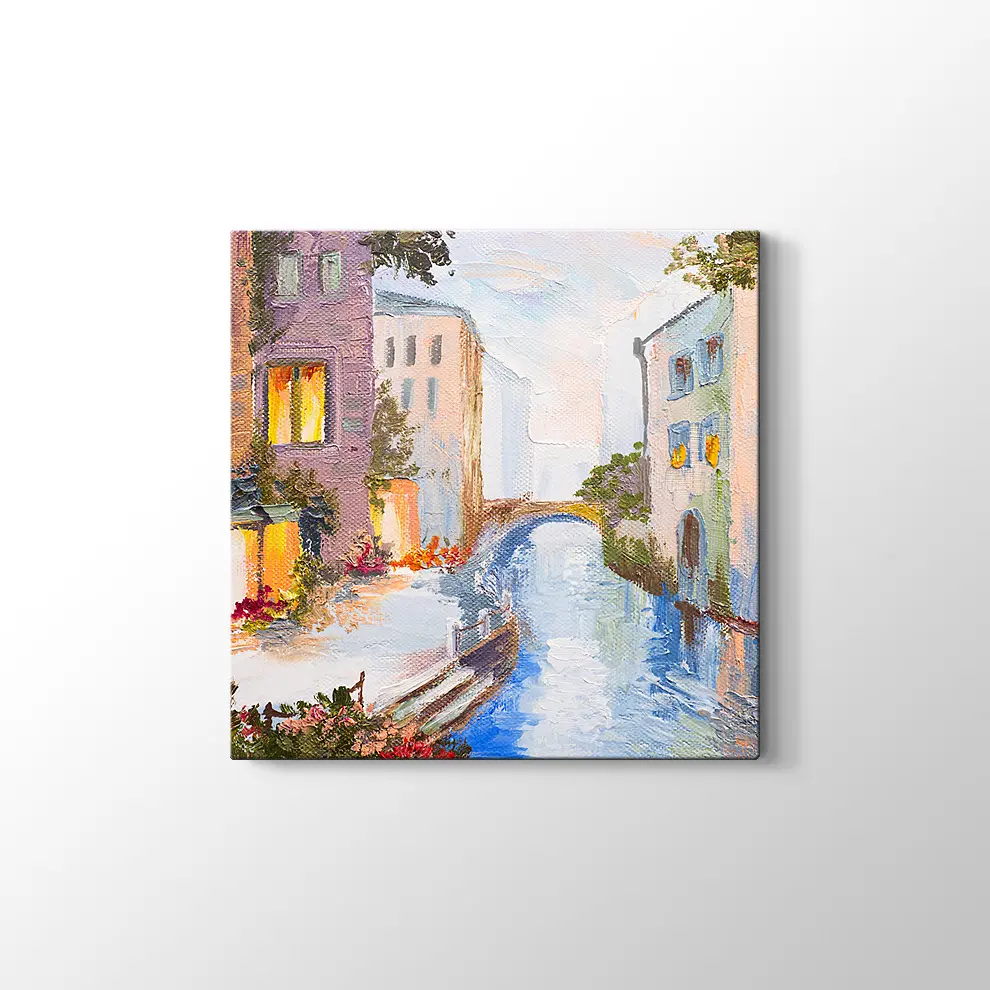 Yağlı Boya İtalyada kanal Kanvas Tablo