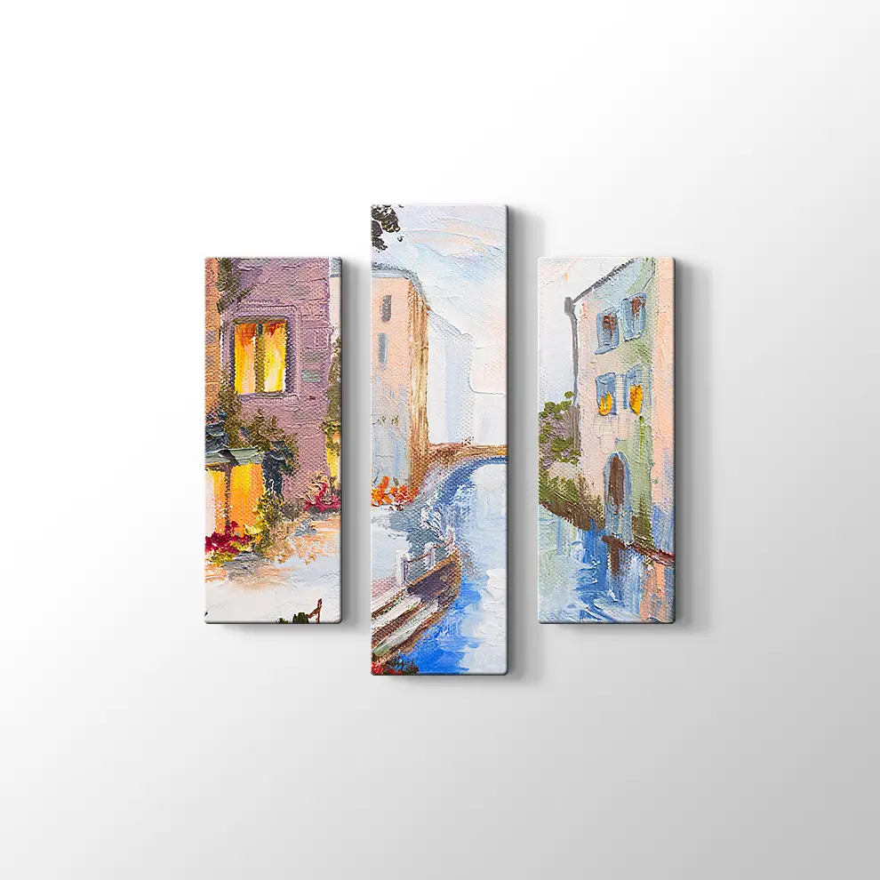 Yağlı Boya İtalyada kanal Kanvas Tablo
