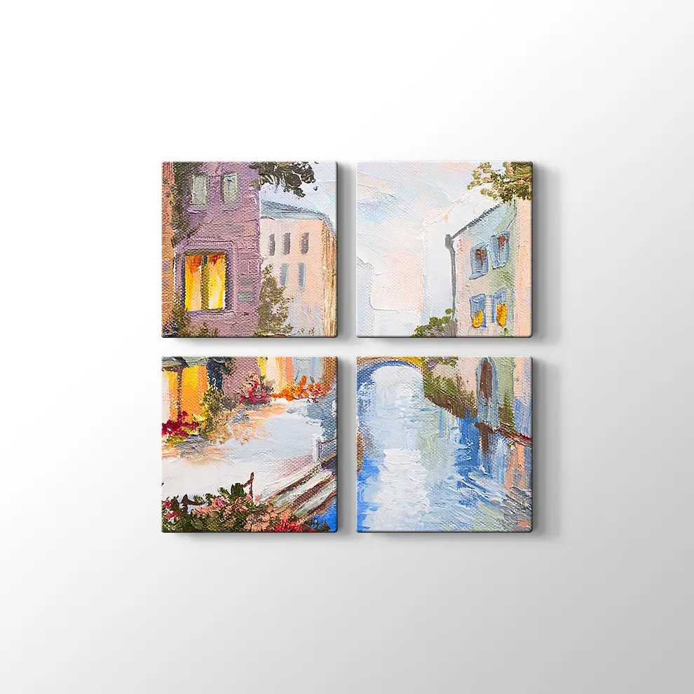 Yağlı Boya İtalyada kanal Kanvas Tablo